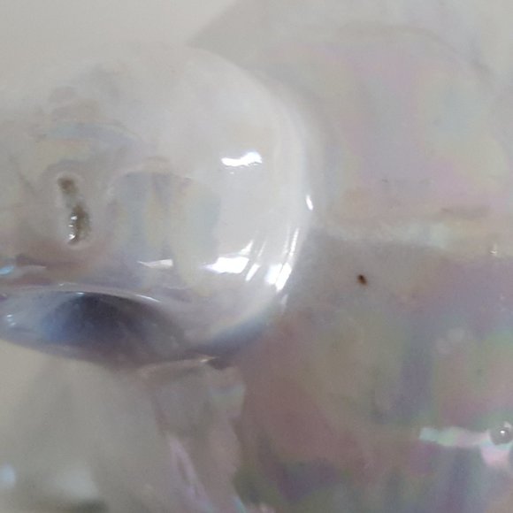 Baby Shower Nursery Decor Blue and White Opalescent Ceramic Teddy Bear **READ - Picture 5 of 5